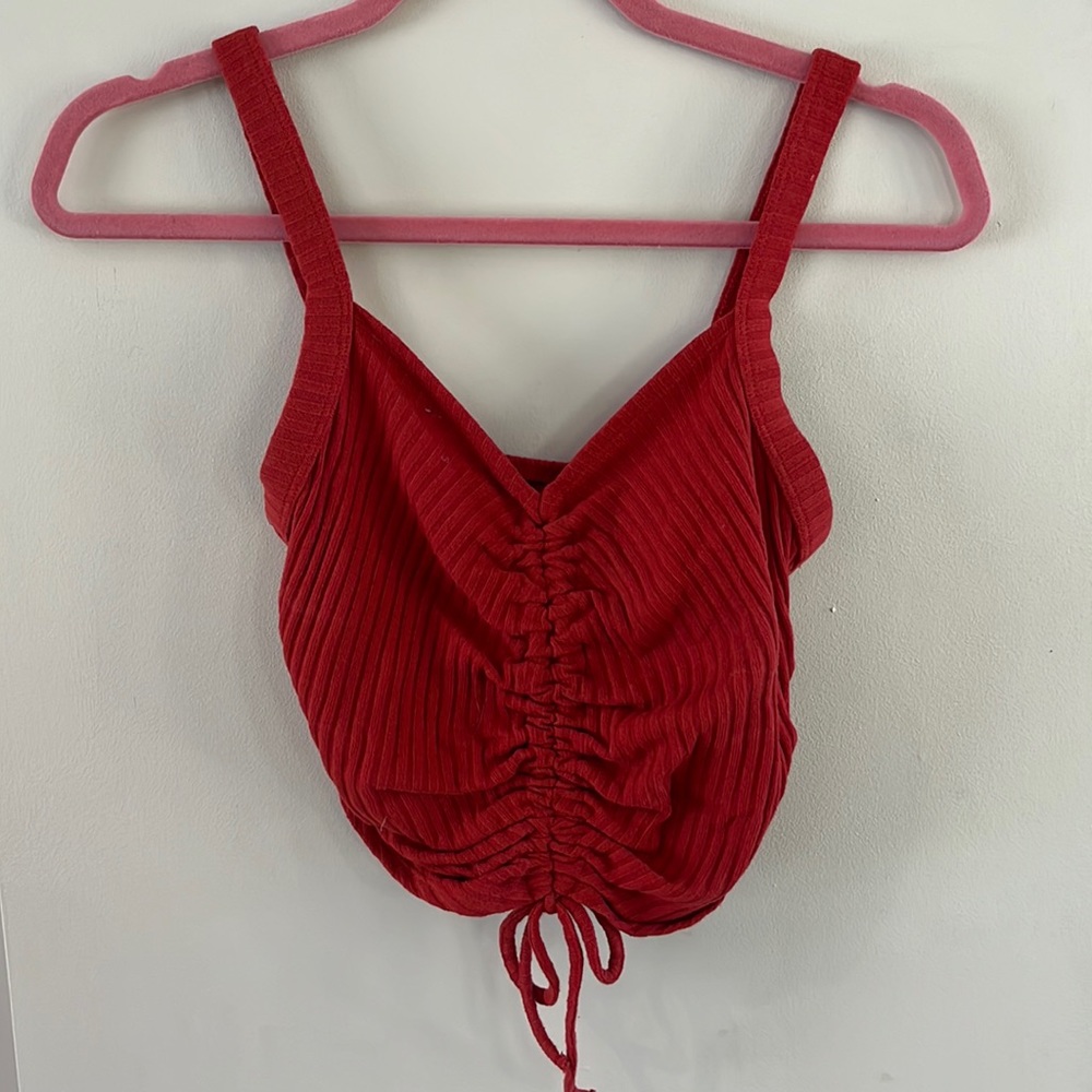 Urban Outfitters Red Cropped Top